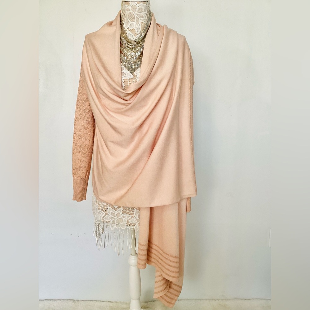 DKNY cozy sweater pink wrap - Picture 7 of 8